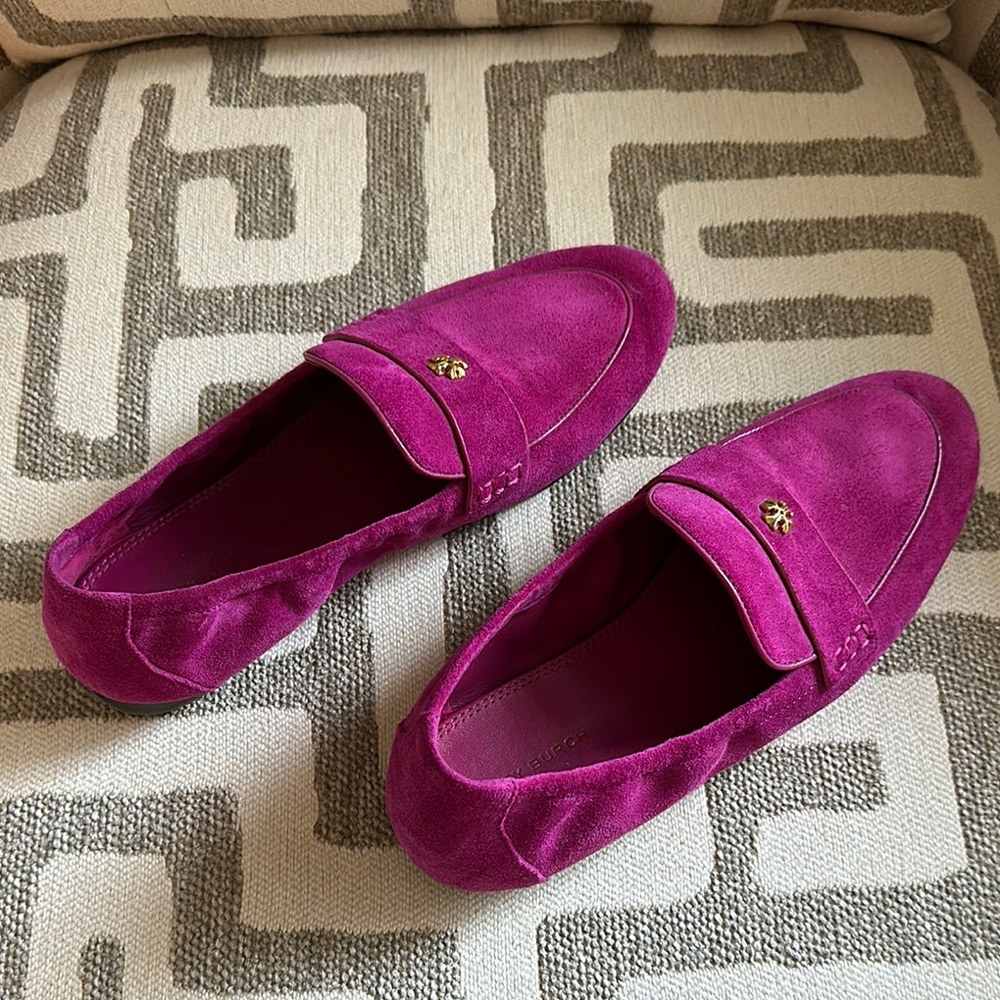 Tory Burch Woman Loafers Fuchsia Size 6.5 Leather In Pink